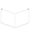 Board wedge-shaped 151x151mm bright - PVC